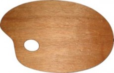PALETA DRVENA SLIKARSKA 18X24cm OVAL