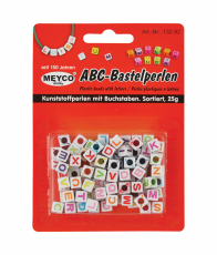 PERLE PLASTIČNE 25g. ABECEDA ČETVRTASTE